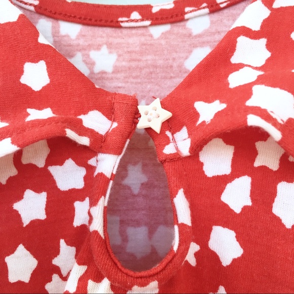 Like New! Cat & Jack Red Star Pattern Dress - Picture 5 of 8